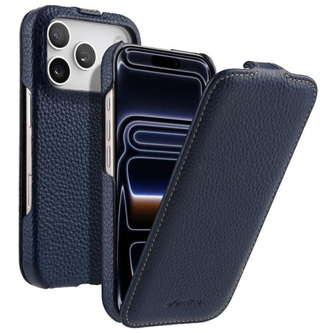 melkco Litchi Texture Vertical Flip Magnetic Genuine Leather Phone Case, For iPhone 18 Pro, For iPhone 18 Pro Max, For iPhone 17 Pro Max, For iPhone 17 Pro, For iPhone 17, For iPhone Air
