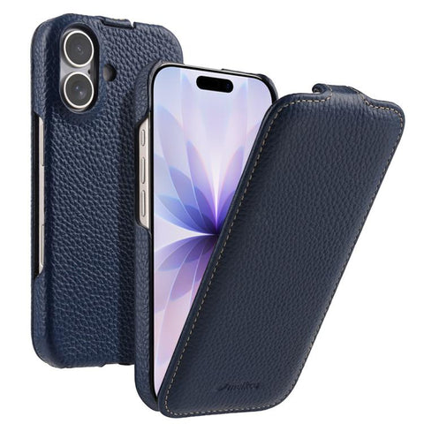 melkco Litchi Texture Vertical Flip Magnetic Genuine Leather Phone Case, For iPhone 18 Pro, For iPhone 18 Pro Max, For iPhone 17 Pro Max, For iPhone 17 Pro, For iPhone 17, For iPhone Air