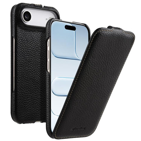 melkco Litchi Texture Vertical Flip Magnetic Genuine Leather Phone Case, For iPhone 18 Pro, For iPhone 18 Pro Max, For iPhone 17 Pro Max, For iPhone 17 Pro, For iPhone 17, For iPhone Air