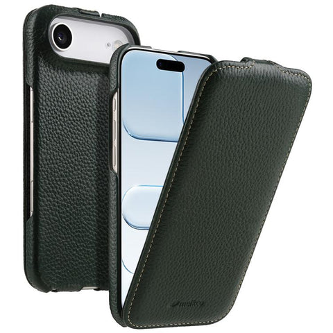 melkco Litchi Texture Vertical Flip Magnetic Genuine Leather Phone Case, For iPhone 18 Pro, For iPhone 18 Pro Max, For iPhone 17 Pro Max, For iPhone 17 Pro, For iPhone 17, For iPhone Air