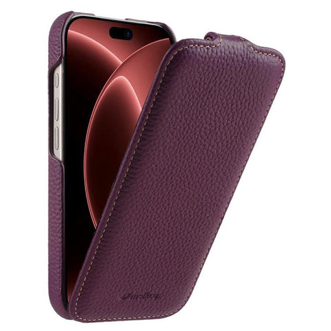 melkco Litchi Texture Vertical Flip Magnetic Genuine Leather Phone Case, For iPhone 18 Pro, For iPhone 18 Pro Max, For iPhone 17 Pro Max, For iPhone 17 Pro, For iPhone 17, For iPhone Air
