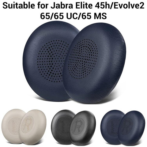 XDcase 1 Pair Protein Leather Ear Pads Headset Replacement Part with Prying Tool, For Jabra Elite 45h / Evolve2 65