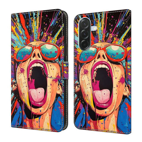 Crystal-Like Painted Vegan Leather Phone Case, For Samsung Galaxy A57 5G, For Samsung Galaxy A37 5G, For Samsung Galaxy A07 4G / 5G