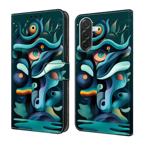 Crystal-Like Painted Vegan Leather Phone Case, For Samsung Galaxy A57 5G, For Samsung Galaxy A37 5G, For Samsung Galaxy A07 4G / 5G