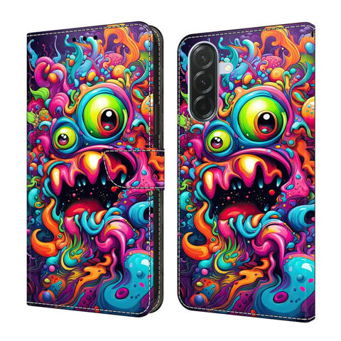 Crystal-Like Painted Vegan Leather Phone Case, For Samsung Galaxy A57 5G, For Samsung Galaxy A37 5G, For Samsung Galaxy A07 4G / 5G