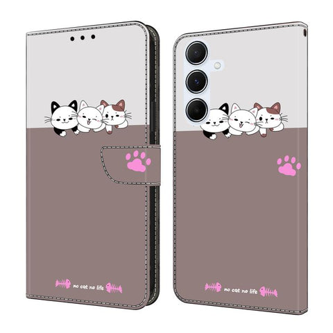 Crystal-Like Painted Vegan Leather Phone Case, For Samsung Galaxy A35 5G, For Samsung Galaxy A25 5G, For Samsung Galaxy A24 4G