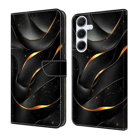 Crystal-Like Painted Vegan Leather Phone Case, For Samsung Galaxy A35 5G, For Samsung Galaxy A25 5G, For Samsung Galaxy A24 4G