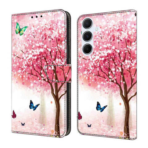 Crystal-Like Painted Vegan Leather Phone Case, For Samsung Galaxy A35 5G, For Samsung Galaxy A25 5G, For Samsung Galaxy A24 4G