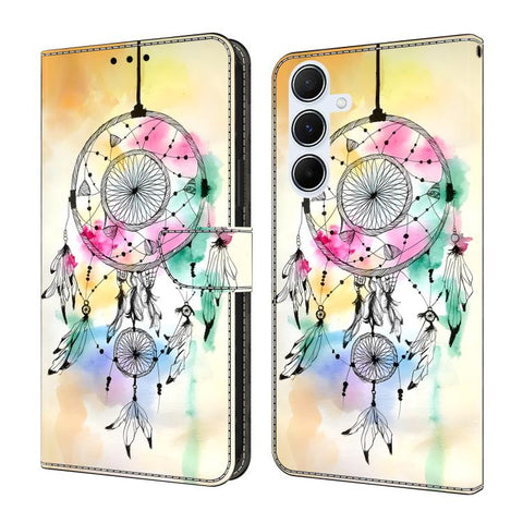 Crystal-Like Painted Vegan Leather Phone Case, For Samsung Galaxy A35 5G, For Samsung Galaxy A25 5G, For Samsung Galaxy A24 4G