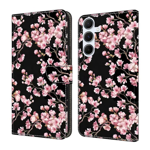 Crystal-Like Painted Vegan Leather Phone Case, For Samsung Galaxy A35 5G, For Samsung Galaxy A25 5G, For Samsung Galaxy A24 4G