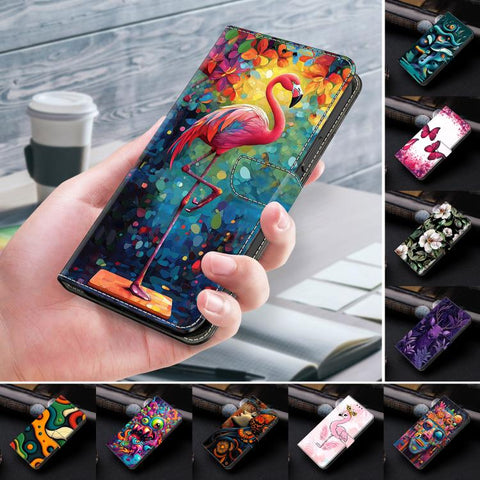 Crystal-Like Painted Vegan Leather Phone Case, For Samsung Galaxy A35 5G, For Samsung Galaxy A25 5G, For Samsung Galaxy A24 4G