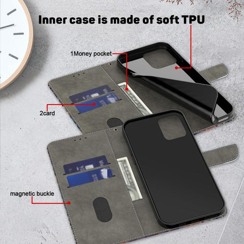 Crystal-Like Painted Vegan Leather Phone Case, For Samsung Galaxy A35 5G, For Samsung Galaxy A25 5G, For Samsung Galaxy A24 4G