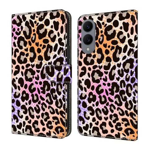 Crystal-Like Painted Vegan Leather Phone Case, For Samsung Galaxy S25 FE 5G, For Samsung Galaxy S25 Edge 5G