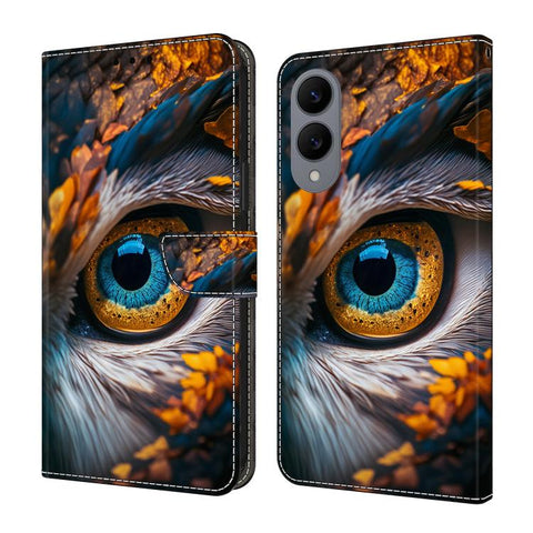 Crystal-Like Painted Vegan Leather Phone Case, For Samsung Galaxy S25 FE 5G, For Samsung Galaxy S25 Edge 5G