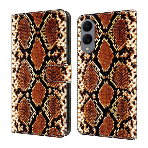Crystal-Like Painted Vegan Leather Phone Case, For Samsung Galaxy S25 FE 5G, For Samsung Galaxy S25 Edge 5G