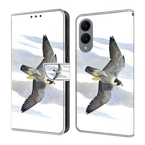 Crystal-Like Painted Vegan Leather Phone Case, For Samsung Galaxy S25 FE 5G, For Samsung Galaxy S25 Edge 5G