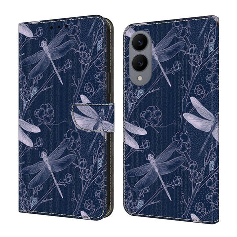 Crystal-Like Painted Vegan Leather Phone Case, For Samsung Galaxy S25 FE 5G, For Samsung Galaxy S25 Edge 5G