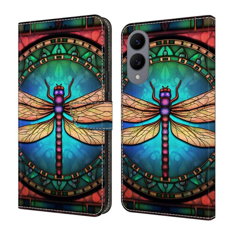 Crystal-Like Painted Vegan Leather Phone Case, For Samsung Galaxy S25 FE 5G, For Samsung Galaxy S25 Edge 5G