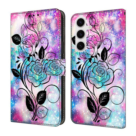 Crystal-Like Painted Vegan Leather Phone Case, For Samsung Galaxy S23 5G, For Samsung Galaxy S22 Ultra 5G
