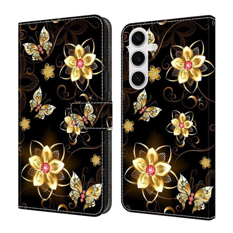 Crystal-Like Painted Vegan Leather Phone Case, For Samsung Galaxy S23 5G, For Samsung Galaxy S22 Ultra 5G