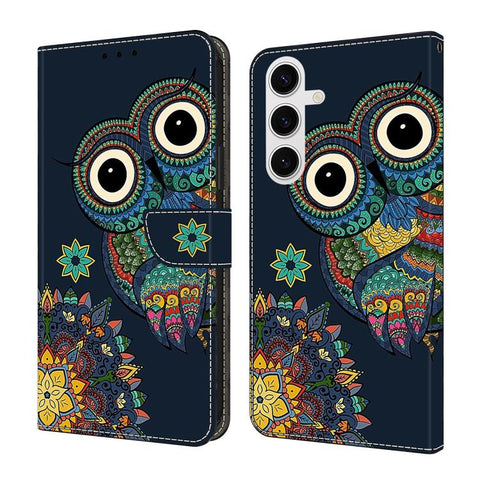 Crystal-Like Painted Vegan Leather Phone Case, For Samsung Galaxy S22+ 5G, For Samsung Galaxy S22 5G