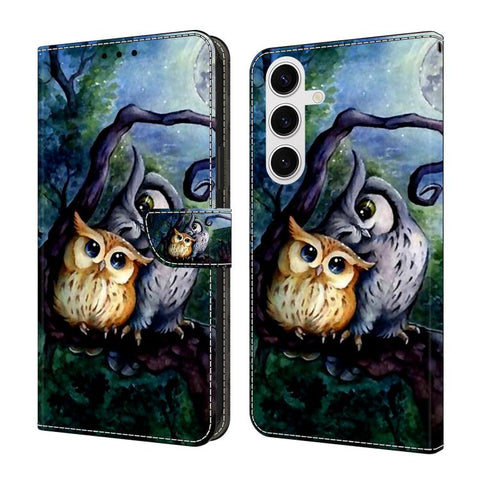 Crystal-Like Painted Vegan Leather Phone Case, For Samsung Galaxy S22+ 5G, For Samsung Galaxy S22 5G