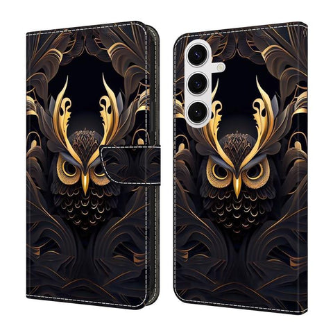 Crystal-Like Painted Vegan Leather Phone Case, For Samsung Galaxy S22+ 5G, For Samsung Galaxy S22 5G