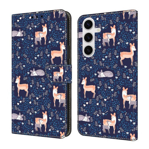 Crystal-Like Painted Vegan Leather Phone Case, For Samsung Galaxy S22+ 5G, For Samsung Galaxy S22 5G