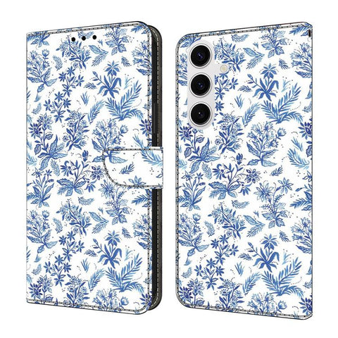 Crystal-Like Painted Vegan Leather Phone Case, For Samsung Galaxy S22+ 5G, For Samsung Galaxy S22 5G