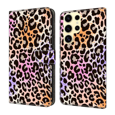 Crystal-Like Painted Vegan Leather Phone Case, For Samsung Galaxy S23 5G, For Samsung Galaxy S22 Ultra 5G