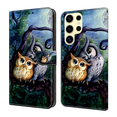 Crystal-Like Painted Vegan Leather Phone Case, For Samsung Galaxy S23 5G, For Samsung Galaxy S22 Ultra 5G