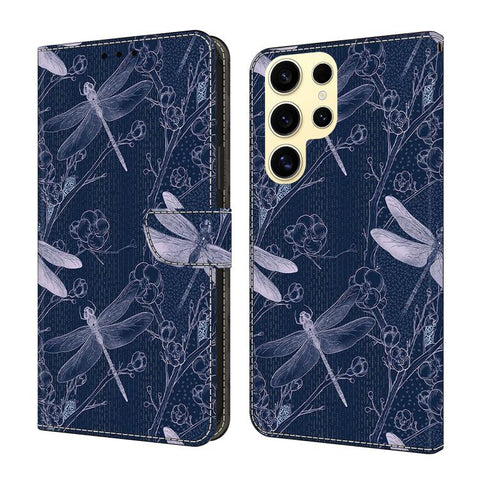 Crystal-Like Painted Vegan Leather Phone Case, For Samsung Galaxy S23 5G, For Samsung Galaxy S22 Ultra 5G