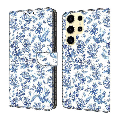 Crystal-Like Painted Vegan Leather Phone Case, For Samsung Galaxy S23 5G, For Samsung Galaxy S22 Ultra 5G