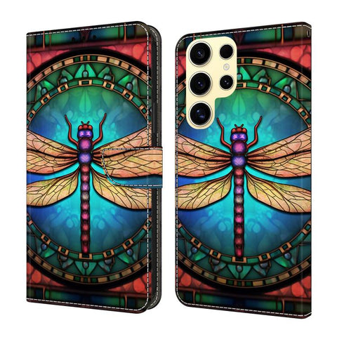 Crystal-Like Painted Vegan Leather Phone Case, For Samsung Galaxy S23 5G, For Samsung Galaxy S22 Ultra 5G