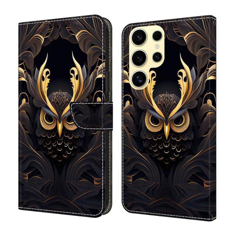 Crystal-Like Painted Vegan Leather Phone Case, For Samsung Galaxy S23 5G, For Samsung Galaxy S22 Ultra 5G