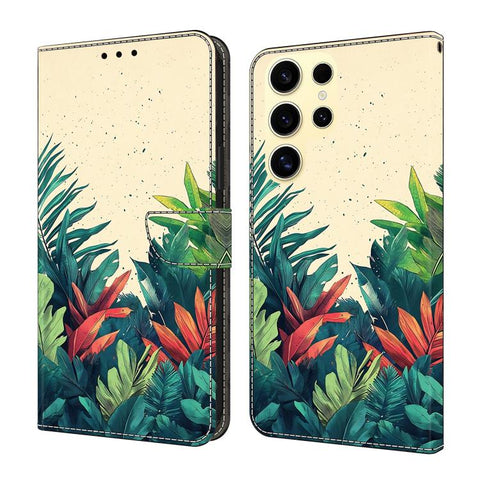 Crystal-Like Painted Vegan Leather Phone Case, For Samsung Galaxy S23 5G, For Samsung Galaxy S22 Ultra 5G