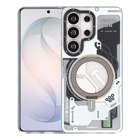 YOUNGKIT Starship Series Rotation Holder IMD TPU Magnetic Phone Case, For Samsung Galaxy S26 Ultra 5G
