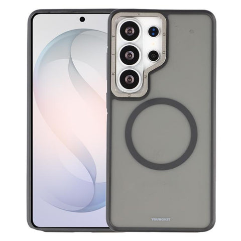 YOUNGKIT Rocky Sand Skin-Touch Matte TPU PC Hybrid Magnetic Phone Case, For Samsung Galaxy S26 Ultra 5G