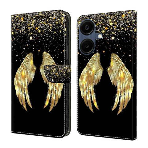 Crystal-Like Painted Vegan Leather Phone Case, For Samsung Galaxy A06 4G / 5G, For Samsung Galaxy A36 / A56 5G