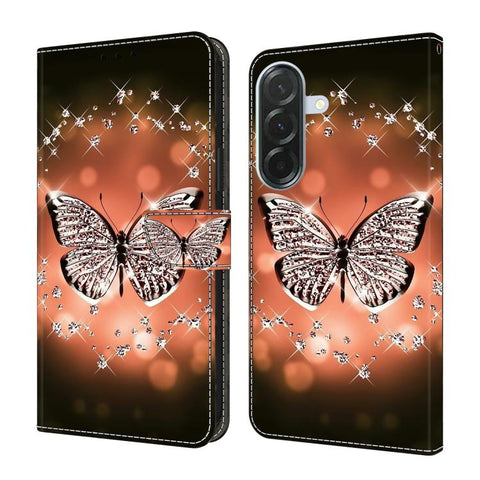 Crystal-Like Painted Vegan Leather Phone Case, For Samsung Galaxy A06 4G / 5G, For Samsung Galaxy A36 / A56 5G