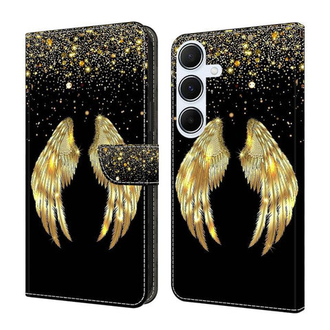 Crystal-Like Painted Vegan Leather Phone Case, For Samsung Galaxy A16 4G / 5G, For Samsung Galaxy A15 4G / 5G