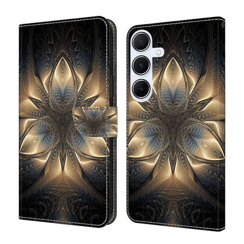 Crystal-Like Painted Vegan Leather Phone Case, For Samsung Galaxy A16 4G / 5G, For Samsung Galaxy A15 4G / 5G