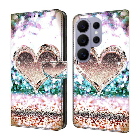 Crystal-Like Painted Vegan Leather Phone Case, For Samsung Galaxy S26+ 5G, For Samsung Galaxy S26 Ultra 5G