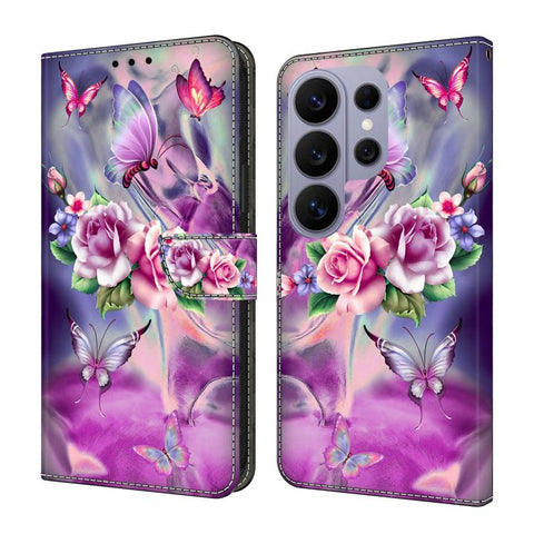 Crystal-Like Painted Vegan Leather Phone Case, For Samsung Galaxy S26+ 5G, For Samsung Galaxy S26 Ultra 5G