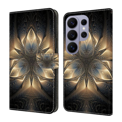 Crystal-Like Painted Vegan Leather Phone Case, For Samsung Galaxy S26+ 5G, For Samsung Galaxy S26 Ultra 5G