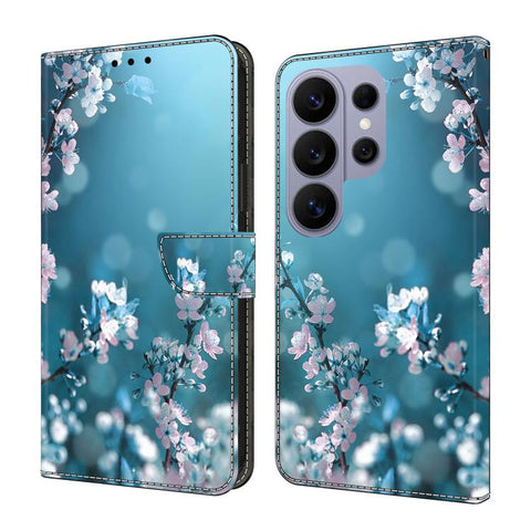 Crystal-Like Painted Vegan Leather Phone Case, For Samsung Galaxy S26+ 5G, For Samsung Galaxy S26 Ultra 5G