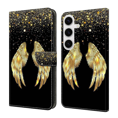 Crystal-Like Painted Vegan Leather Phone Case, For Samsung Galaxy S24 5G, For Samsung Galaxy S23 Ultra 5G