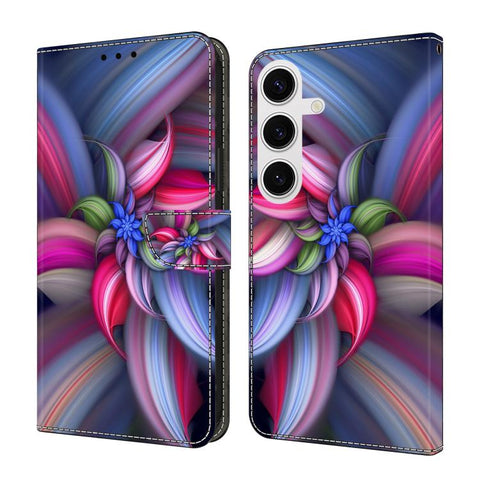 Crystal-Like Painted Vegan Leather Phone Case, For Samsung Galaxy S24 5G, For Samsung Galaxy S23 Ultra 5G