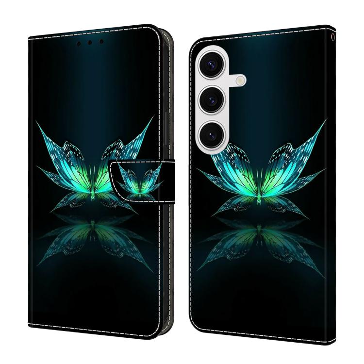 Crystal-Like Painted Vegan Leather Phone Case, For Samsung Galaxy S25+ 5G, For Samsung Galaxy S25 Ultra 5G