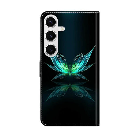 Crystal-Like Painted Vegan Leather Phone Case, For Samsung Galaxy S25+ 5G, For Samsung Galaxy S25 Ultra 5G